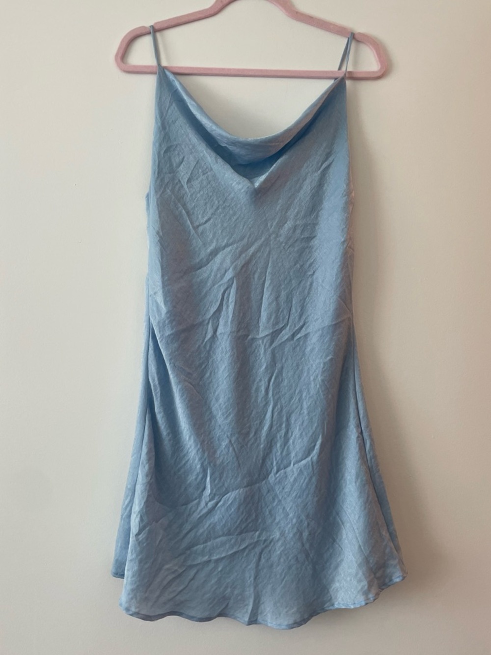 Altar'd State Pale Blue Cowl Slip Dress